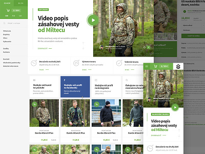 Webdesign for Armyshop