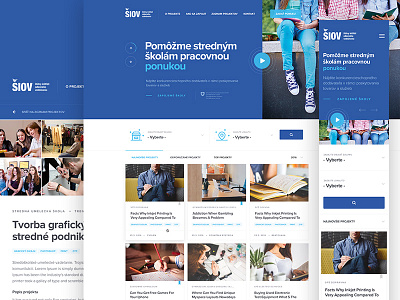 Webdesign for SIOV clean design icon landing responsive school ui ux web webdesing website