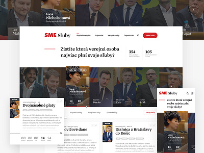 Political project Sluby.sme.sk clean design landing politic responsive ui ux web webdesing website