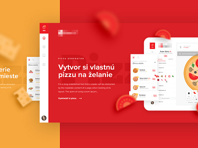 Slovak Pizza Creator design homepage landing landing page lean onepage pizza simple user interface web webdesign website