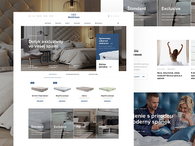 Redesign of Slovak Materasso clean home landing landing page mattress responsive ui ux web webdesign
