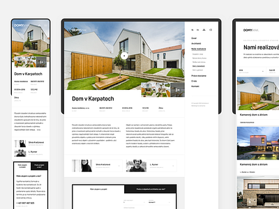 Dribbble Domyinak architecture clean home house interior landing simple slovak ui ux web webdesign