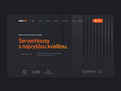 IOPS home slider clean design header home homepage hosting illustration minimal server simple slovakia technology ui ux web webdesign website