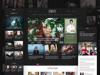 FEMINITY.SK Magazine clean design header landing magazine news newspaper responsive simple slovakia typography ui ux web webdesign website woman