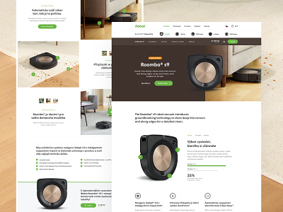 iRobor redesign - detail page clean design ecommerce homepage irobot landing minimal modern shop technology ui ux vacuum web webdesign website website design
