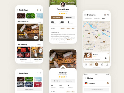 Slovak App app clean design farmer farmers food interface ios marker minimal mobile shopping slovak ui uidesign userinterface ux