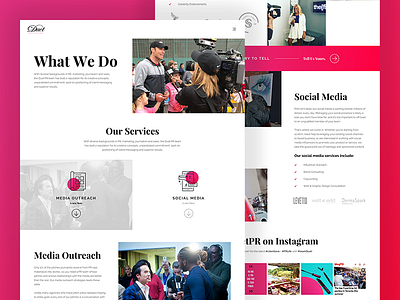 What We Do animation homepage parallax pink responsive ui ui design ux ux design web wordpress