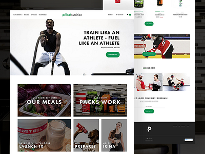 Primal Nutrition Homepage - Shopify ecommerce interaction design product shopify store ui ui design ux ux design web web design