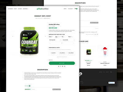 Primal Nutrition Product Page ecommerce interaction design product shopify store subscription ui ui design ux ux design web web design