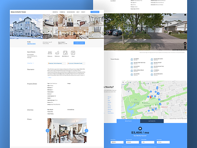 Detailed Listing Page condo listing product real estate real estate agent responsive ui ui design ux ux design web wordpress