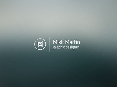 Mikk Martin personal identity branding design identity intro logo logotype mark monogram personal symbol
