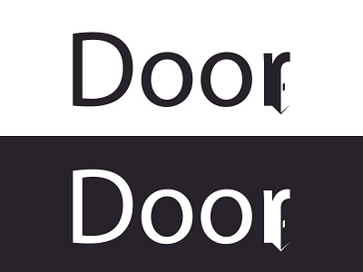 Door Logo With Negative Space