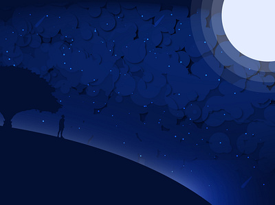 A Quiet Night art design graphic design illustration illustrator minimal vector