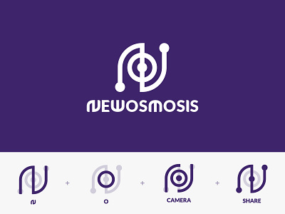 Newosmosis - Startup Logo branding camera cameralogo cleverlogo creativelogo design graphic design illustration illustrator logo minimal minimalistlogo modernlogo technology vector
