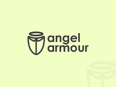 Angel Armour Fashion Logo Design angel armour branding design fashion logo graphic design illustration illustrator logo logo design minimal vector