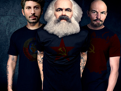 Stalin, Lenin and Marx. communism graphic design lenin marx photomontage revolution russian soviet stalin