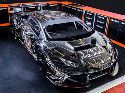 Roger Dubuis x FFF Racing team car design illustration lamborghini livery roger vector wrapping