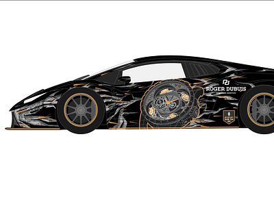 Roger Dubuis x FFF Racing Team car design dubuis illustrator lamborghini livery racing roger vector wrapping