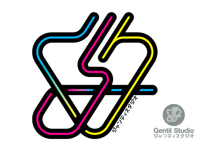 GS MONOGRAM design illustrator japan logo logo design logotype monogram monogram logo studio typography vector