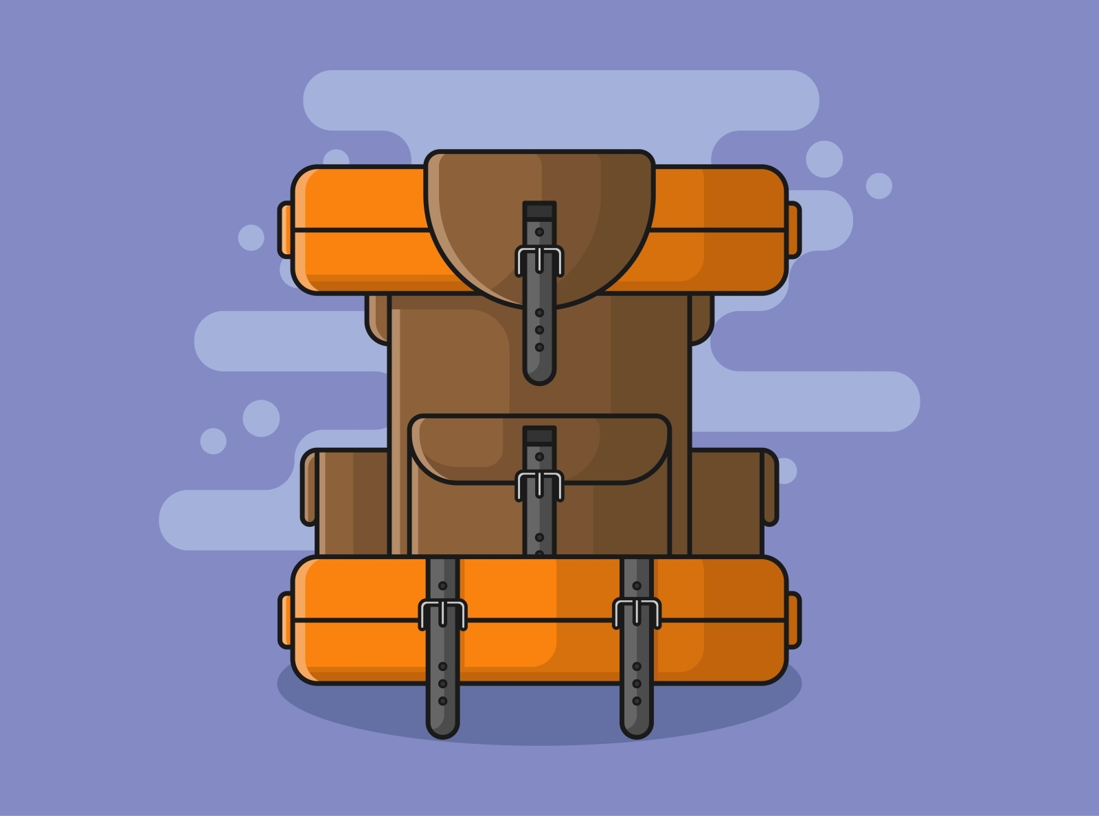 Backpack adventure vector illustration by Ardianto on Dribbble