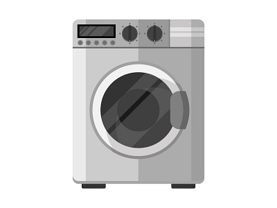 Washing machine illustration flat design