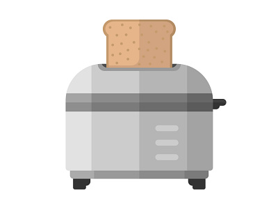 Toaster machine illustration flat design