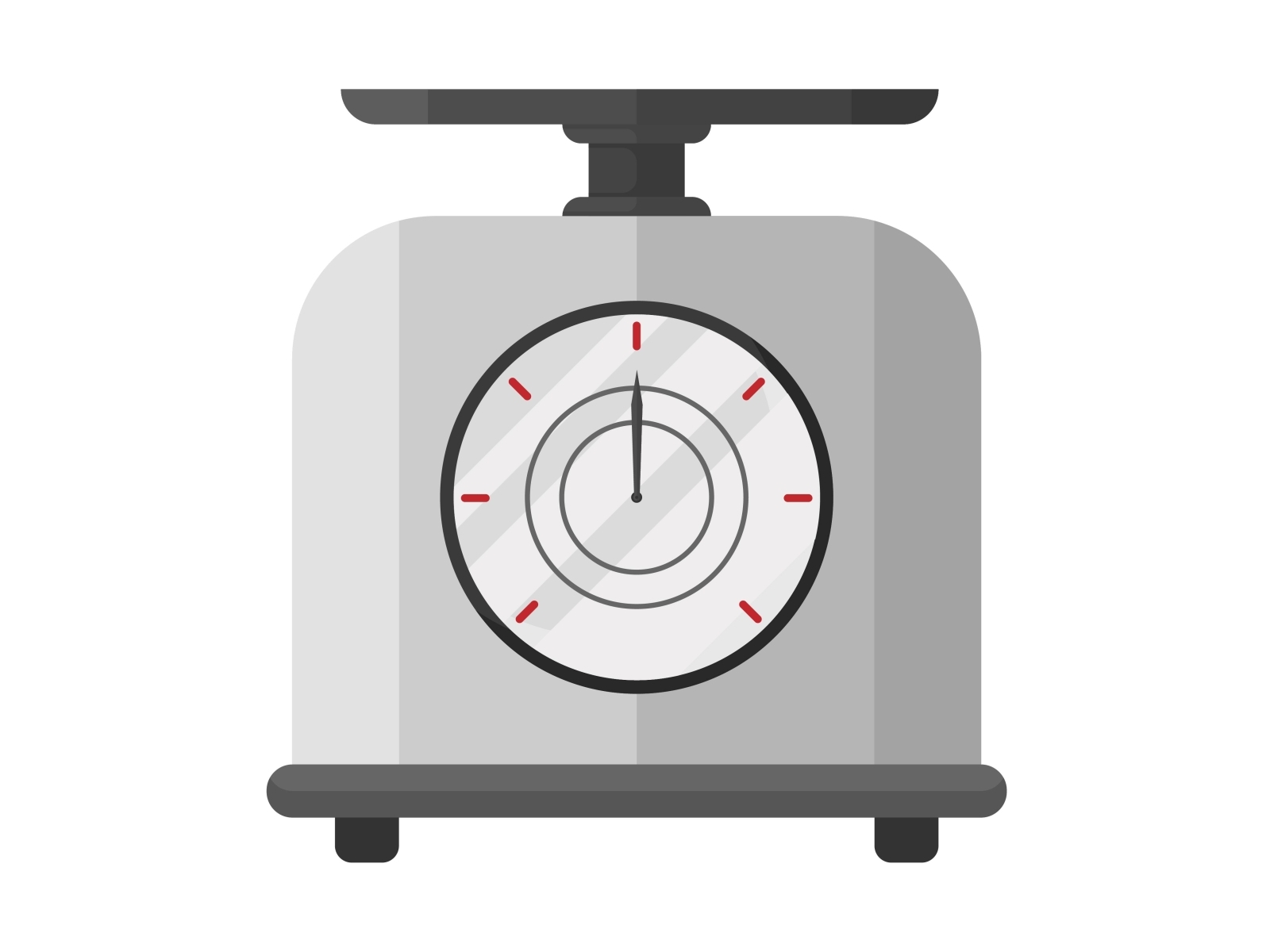 Weighing machine flat design illustration by Ardianto on Dribbble