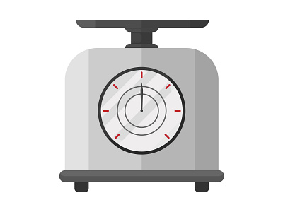 Weighing machine flat design illustration