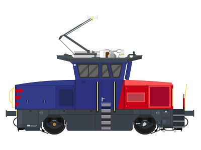 Train vehicle illustration flat design