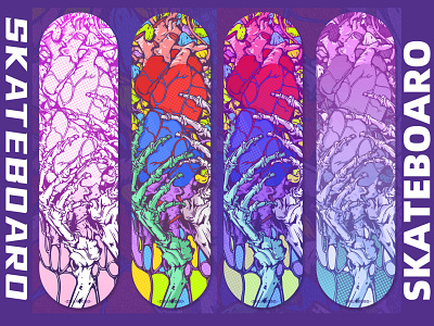 Skateboard design illustration