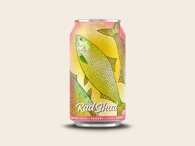 Rad Shad Shandy beer branding chattanooga design identity illustration logo texture vector