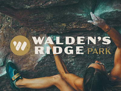 Walden's Ridge Identity - Logotype bouldering branding chattanooga climbing identity logo logo design logotype mountain bike park tennessee texture