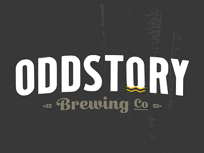 Oddstory Brewing Co. beer chattanooga craft beer grains grey identity logotype white yellow