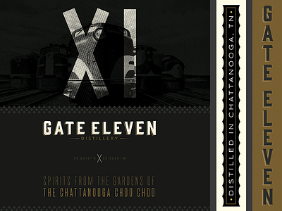 Gate 11 Distillery branding chattanooga distillery identity logo tennessee x