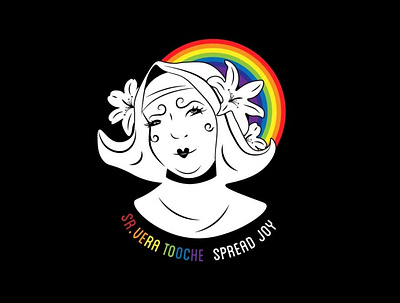 Sister Shirt black white dragqueen drawing fundraising gaypride illustration rainbow shirtdesign vector