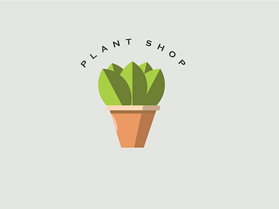 Minimal Plant Shop Logo branding flat illustration logo minimal vector