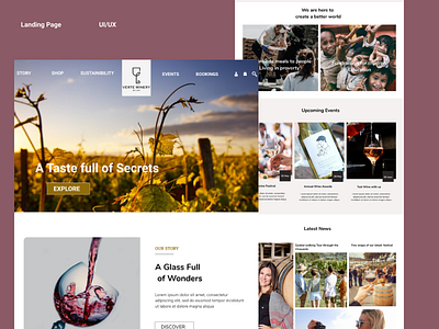 Winery-landing Page high fidelity ui design ux design wine tasting winery