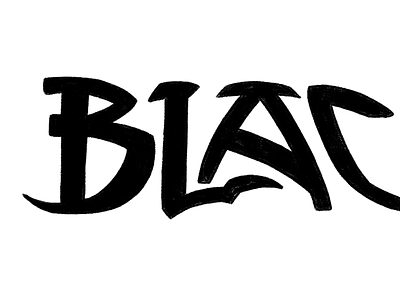 Blackliner Lettering WIP art blackliner custom lettering molotow typography