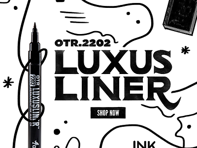 OTR.2202 Luxusliner Lettering ad art custom lettering markers on the run typography