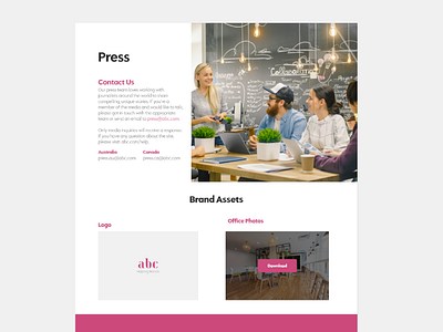 Press Page | Daily UI 051