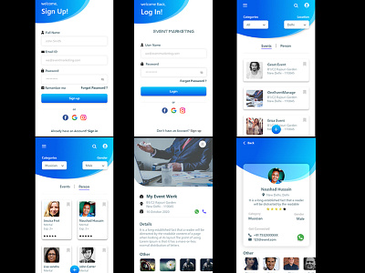 Event Management App Design event event branding event managemnt event marketing