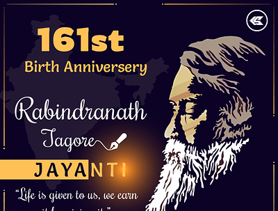 Happy Rabindranath Tagore Jayanti branding graphic design