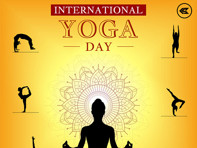 Happy International Yoga Day branding graphic design