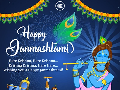 Happy Janmashtami branding graphic design