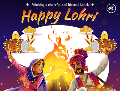 Happy Lohri 2023 branding graphic design ui