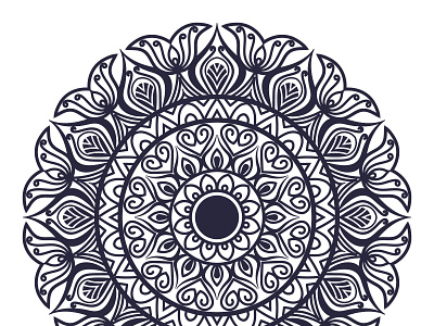 Mandala Design ethnic floral frame ornament vector