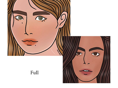 Full Face artwork digital drawing girl character girl illustration illustration illustrator