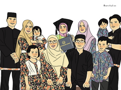 Graduation Commissions artwork design digital drawing family portrait gift graduated graduation illustration illustrator portrait portrait illustration