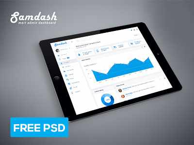 Samdash smart admin dashboard Design (freebie) dashboard dashboard design dashboard free download free dashboard free psd