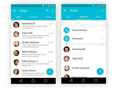 " Muted " Chat Messenger chat messenger coming live soon flat design material design minimal design muted